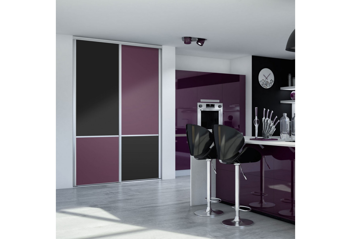 Façade de placard 2 portes coulissante So design - Kazed : Confort'Mat
