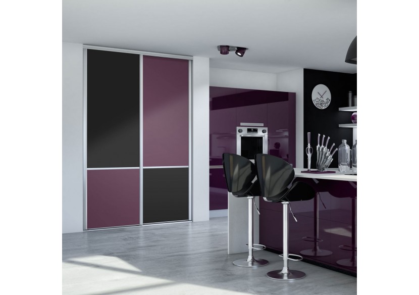 Façade de placard 2 portes coulissante So design - Kazed : Confort'Mat