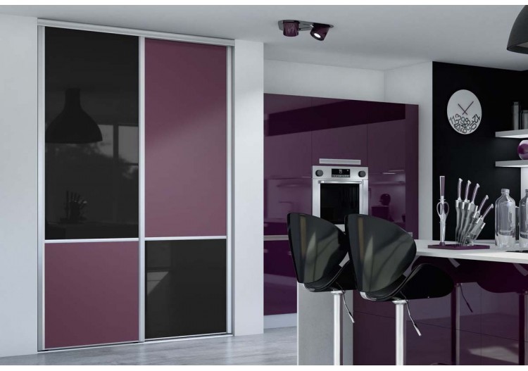 Façade de placard 2 portes coulissante So design - Kazed : Confort'Mat