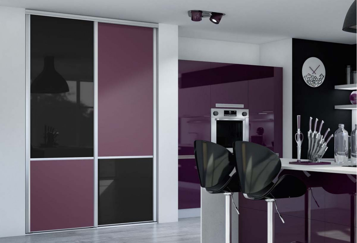 Façade de placard 2 portes coulissante So design - Kazed : Confort'Mat