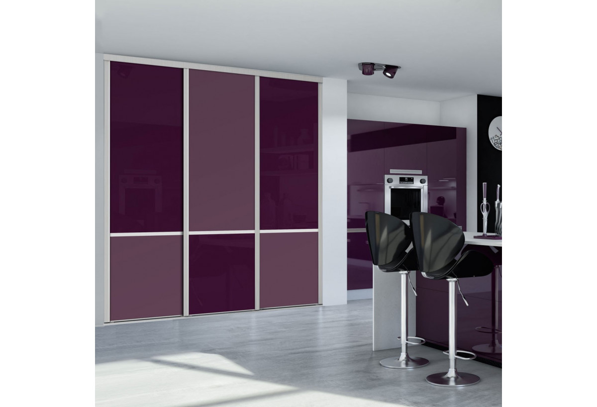 Façade de placard 3 portes coulissante So design - Kazed : Confort'Mat