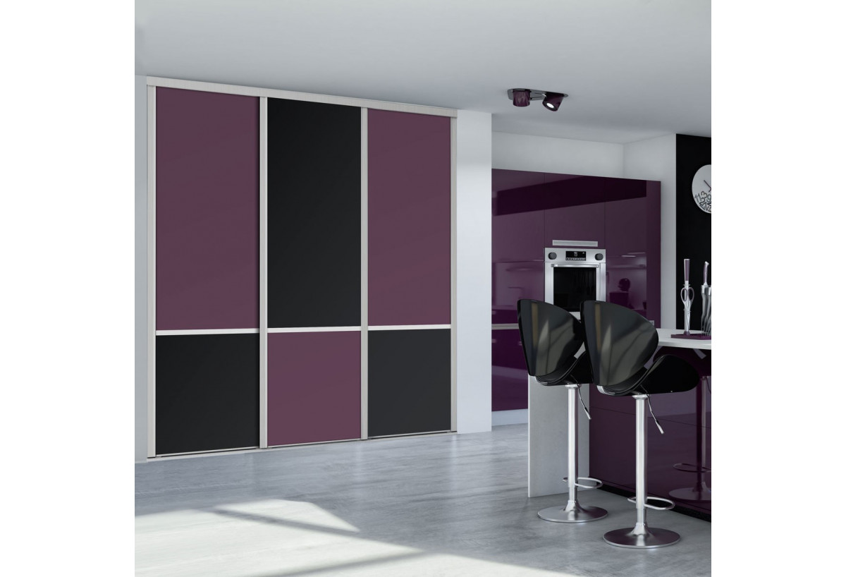 Façade de placard 3 portes coulissante So design - Kazed : Confort'Mat