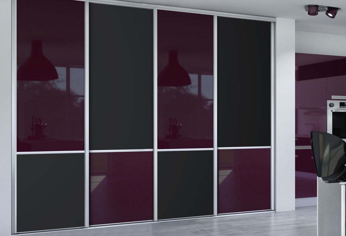 Façade de placard 4 portes coulissante So design - Kazed : Confort'Mat