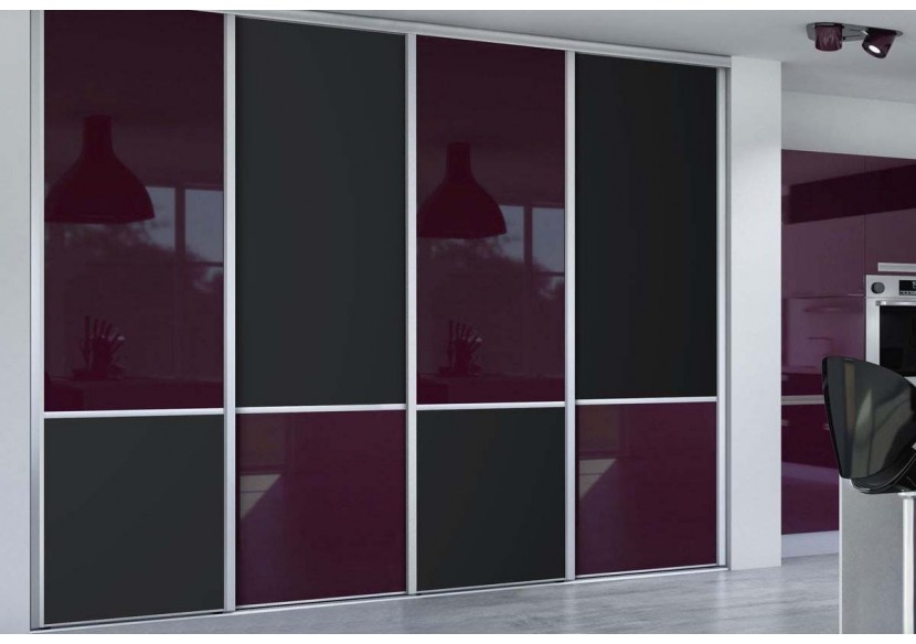 Façade de placard 4 portes coulissante So design - Kazed : Confort'Mat