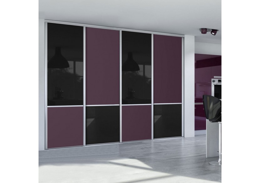 Façade de placard 4 portes coulissante So design - Kazed : Confort'Mat