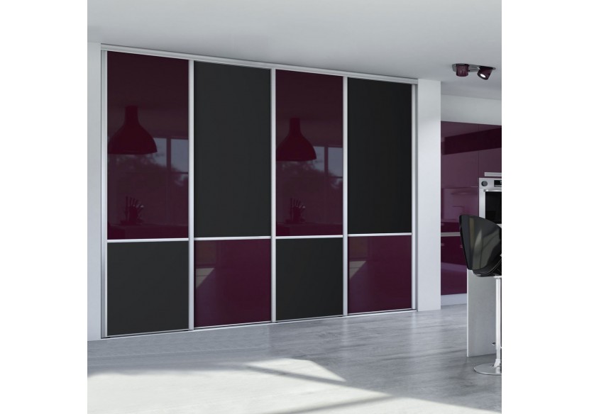 Façade de placard 4 portes coulissante So design - Kazed : Confort'Mat
