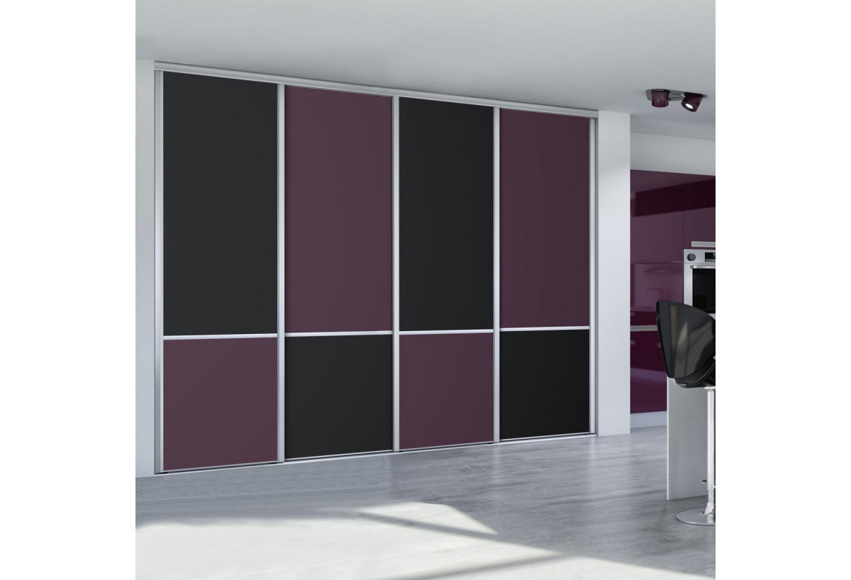 Façade de placard 4 portes coulissante So design - Kazed : Confort'Mat