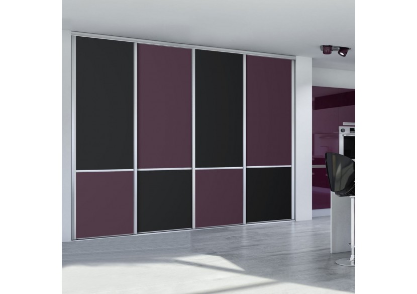 Façade de placard 4 portes coulissante So design - Kazed : Confort'Mat