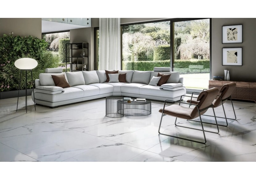 Marmi 90x90 Bernini - Carrelage intérieur en Grès Cérame avec pâte colorée (GM) Rectifié Brillant - T203017