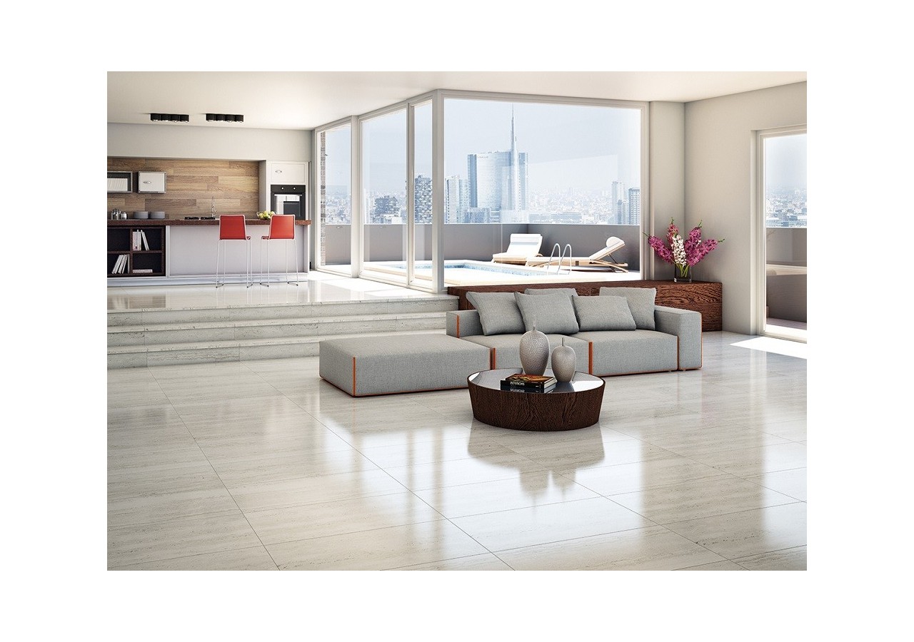 Palazzo 60x120 Blanc - Carrelage intérieur en Grès Cérame avec pâte colorée (GM) Rectifié Brillant - 8200067