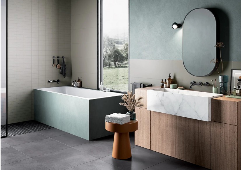 Vernice 90x90 Absinthe - Carrelage intérieur en Grès Cérame émaillé (GS) Rectifié mat - T202585