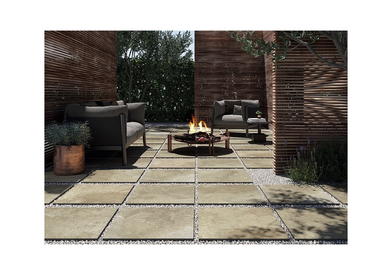 Ardesia 20x20 Borgogna - Carrelage intérieur et extérieur en Grès Cérame avec pâte colorée (GM) Naturel ROC - 7278611