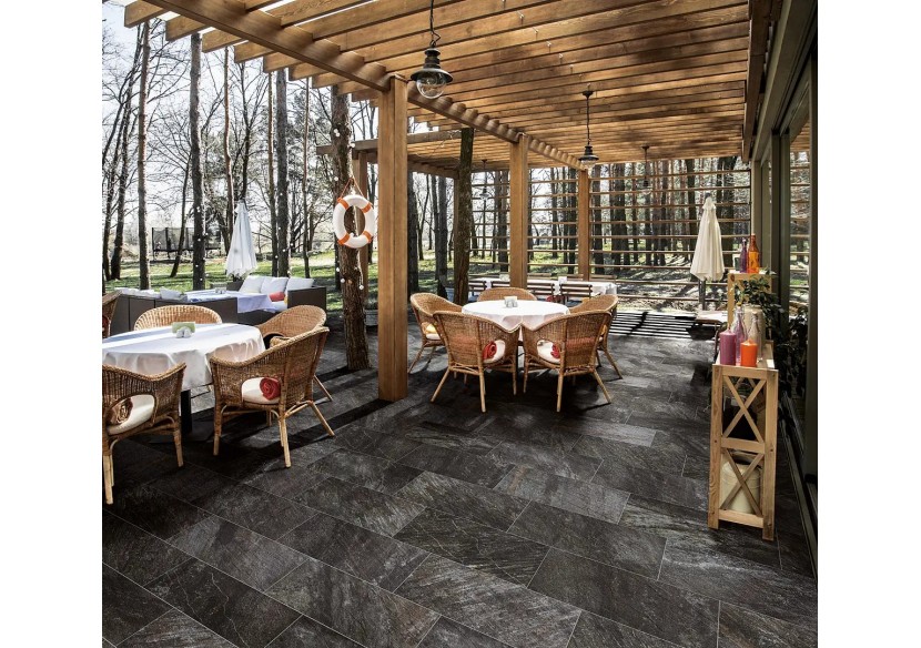 Quarzo 20x20 Noir - Carrelage intérieur en Grès Cérame avec pâte colorée (GM) Naturel - 7278431