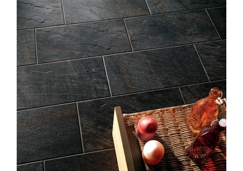 Quarzo 20x40 Noir - Carrelage intérieur en Grès Cérame avec pâte colorée (GM) Naturel - 7278381
