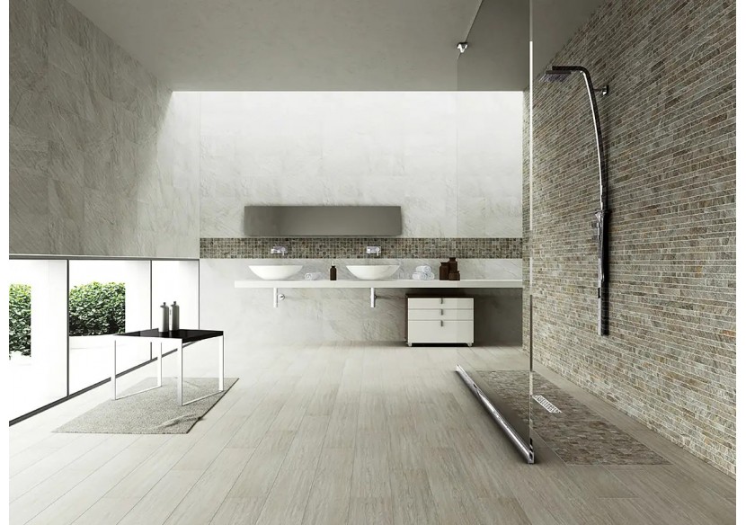 Quarzo 45x90 Blanc - Carrelage intérieur en Grès Cérame avec pâte colorée (GM) Rectifié - 8249572