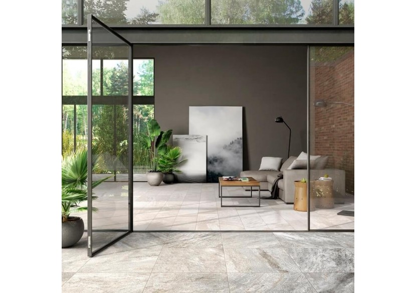 Quarzo 60x60 Gris - Carrelage extérieur en Grès Cérame avec pâte colorée (GM) Rectifié antidérapant - 8210015