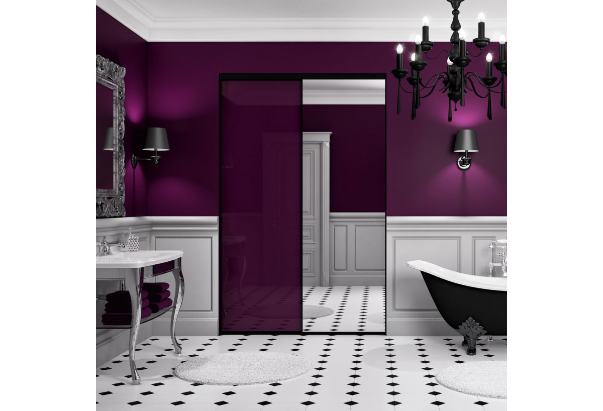 Façade de placard 2 portes coulissante So glam laqué - Kazed : Confort'Mat