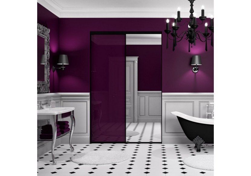 Façade de placard 2 portes coulissante So glam laqué - Kazed : Confort'Mat