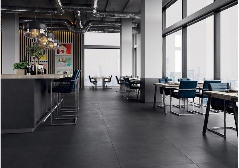 Rivestiti 60x60 Noir - Carrelage intérieur en Grès Cérame avec pâte colorée (GM) Rectifié - 8200240