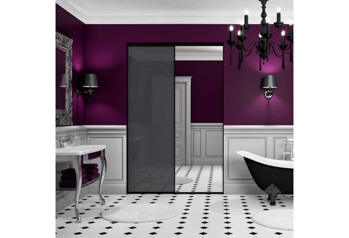 Façade de placard 2 portes coulissante So glam laqué - Kazed : Confort'Mat