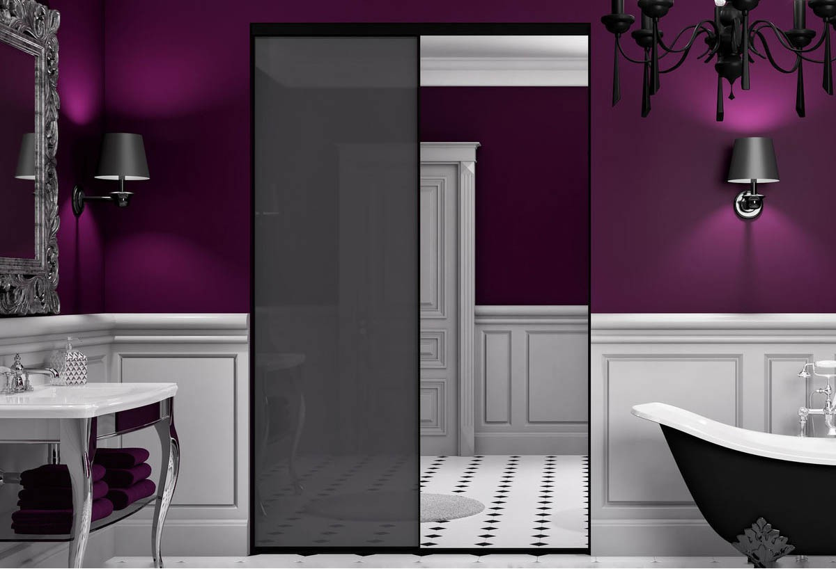 Façade de placard 2 portes coulissante So glam laqué - Kazed : Confort'Mat