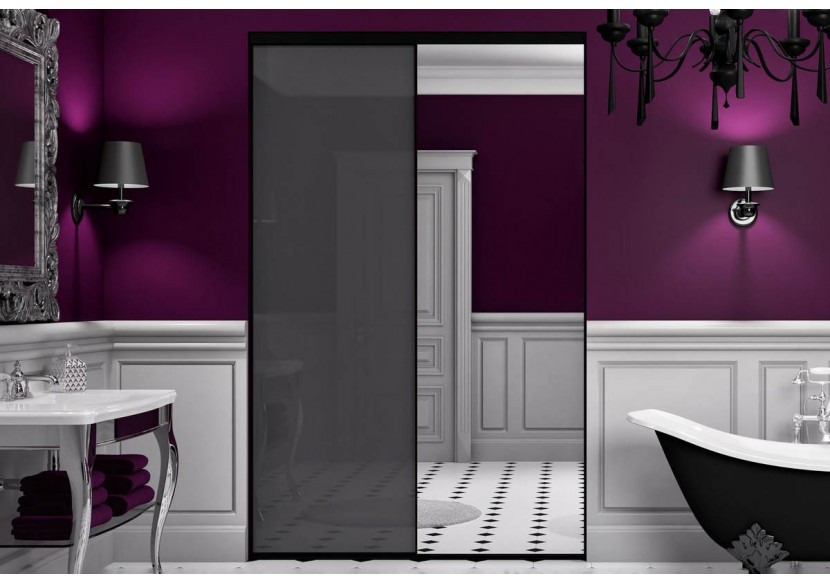 Façade de placard 2 portes coulissante So glam laqué - Kazed : Confort'Mat