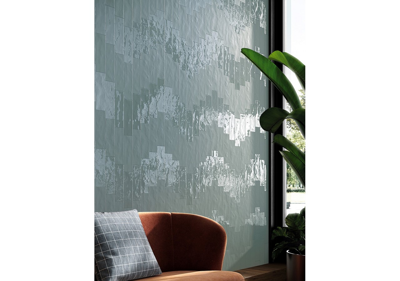 Atmosfera 8,2x25 Talc - Carrelage intérieur en Grès Cérame émaillé (GS) Brillant - 7200171