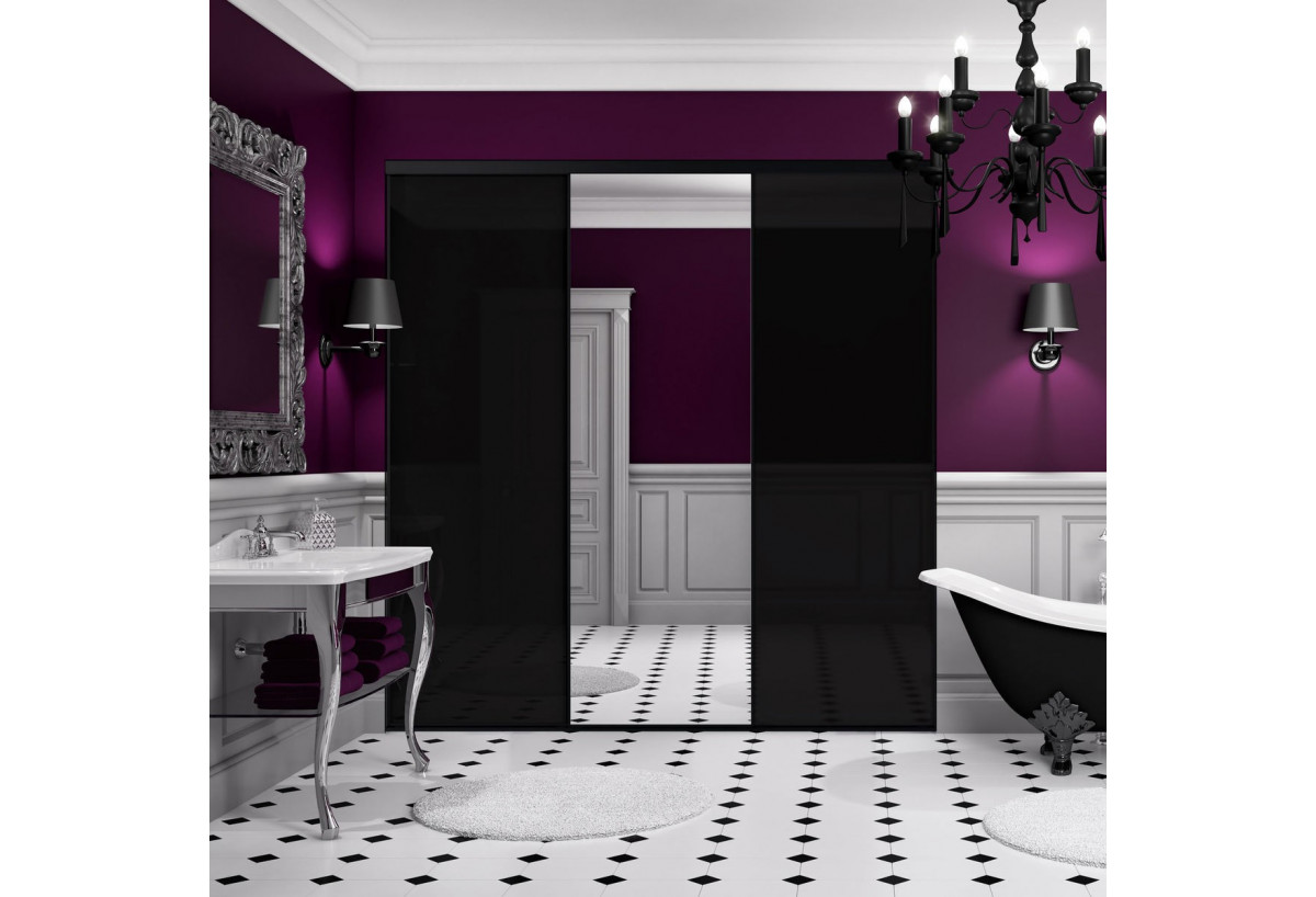 Façade de placard 3 portes coulissante So glam laqué - Kazed : Confort'Mat