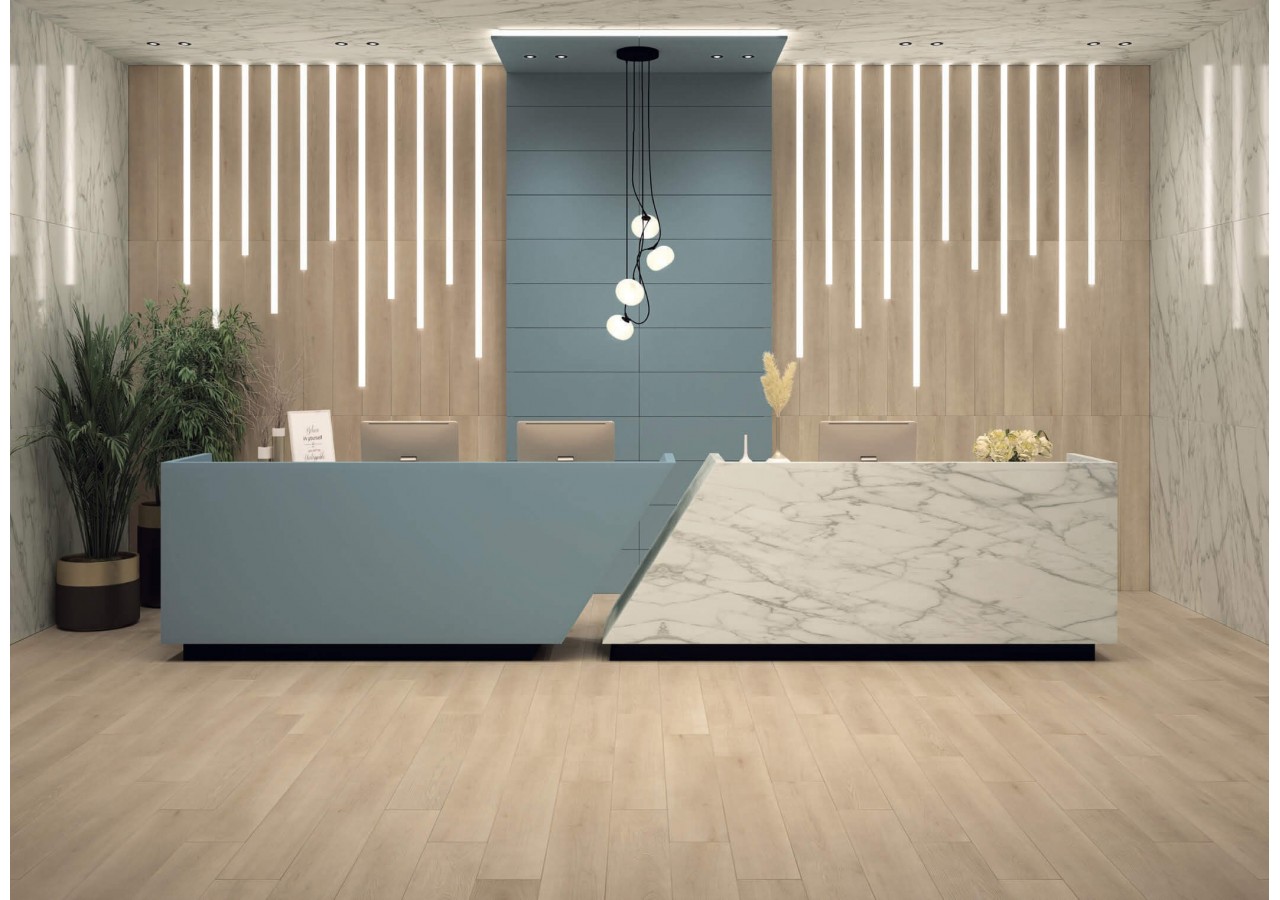 Albero 20x120 Frêne - Carrelage intérieur en Grès Cérame avec pâte colorée (GM) Rectifié antidérapant - 8200153