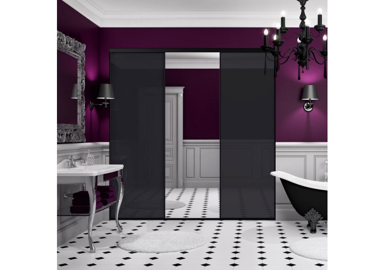 Façade de placard 3 portes coulissante So glam laqué - Kazed : Confort'Mat 2