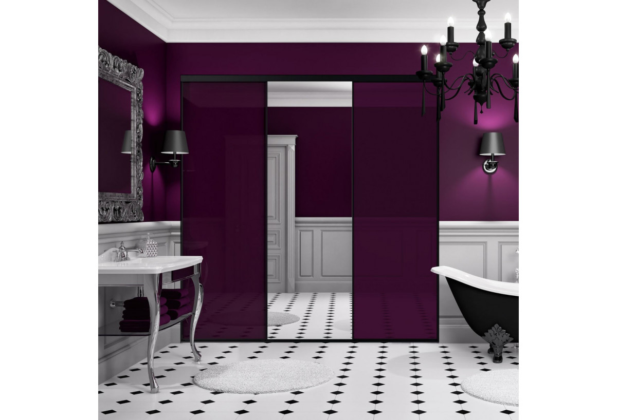 Façade de placard 3 portes coulissante So glam laqué - Kazed : Confort'Mat