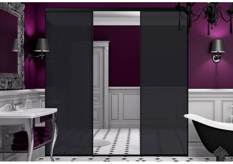 Façade de placard 3 portes coulissante So glam laqué - Kazed : Confort'Mat