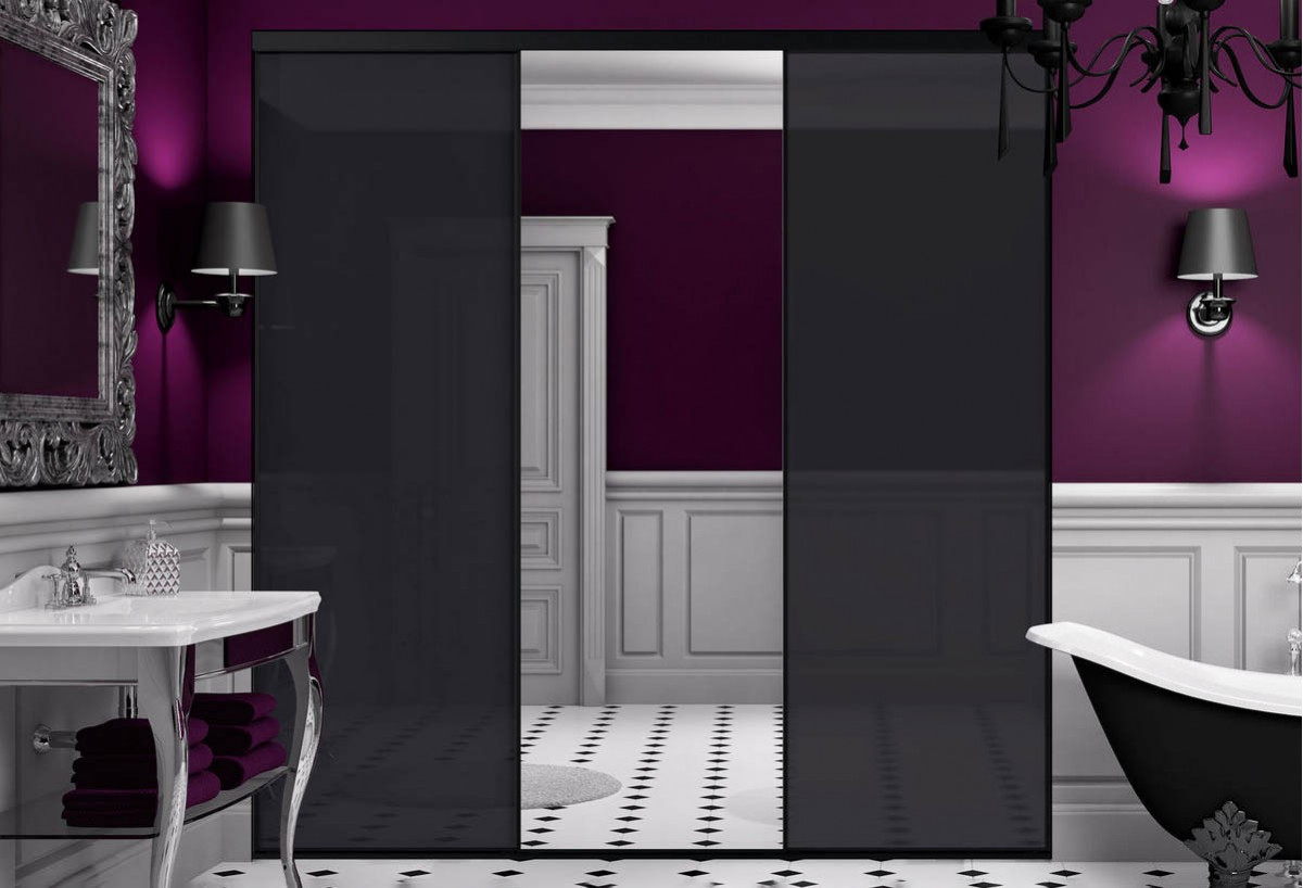 Façade de placard 3 portes coulissante So glam laqué - Kazed : Confort'Mat