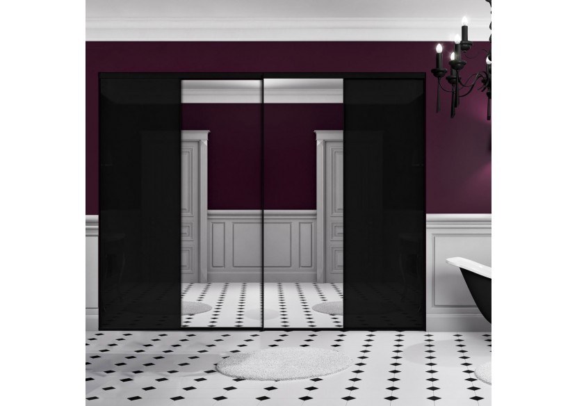 Façade de placard 4 portes coulissante So glam laqué - Kazed : Confort'Mat Façade de placard 4 portes coulissante So glam laqué - Kazed : Confort'Mat