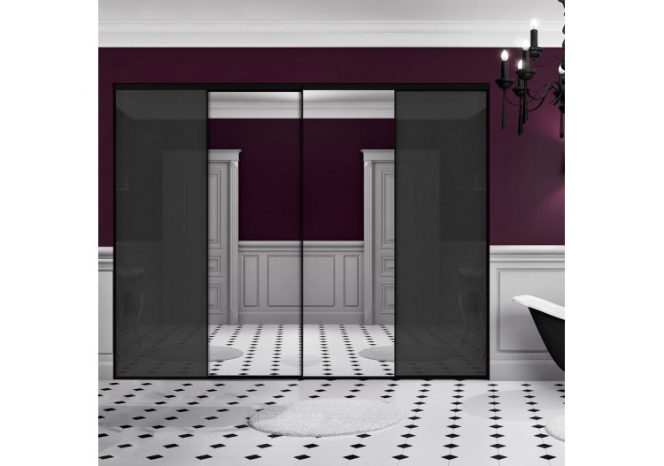 Façade de placard 4 portes coulissante So glam laqué - Kazed : Confort'Mat 2
