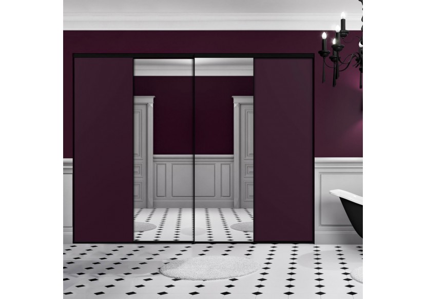 Façade de placard 4 portes coulissante So glam mat - Kazed : Confort'Mat