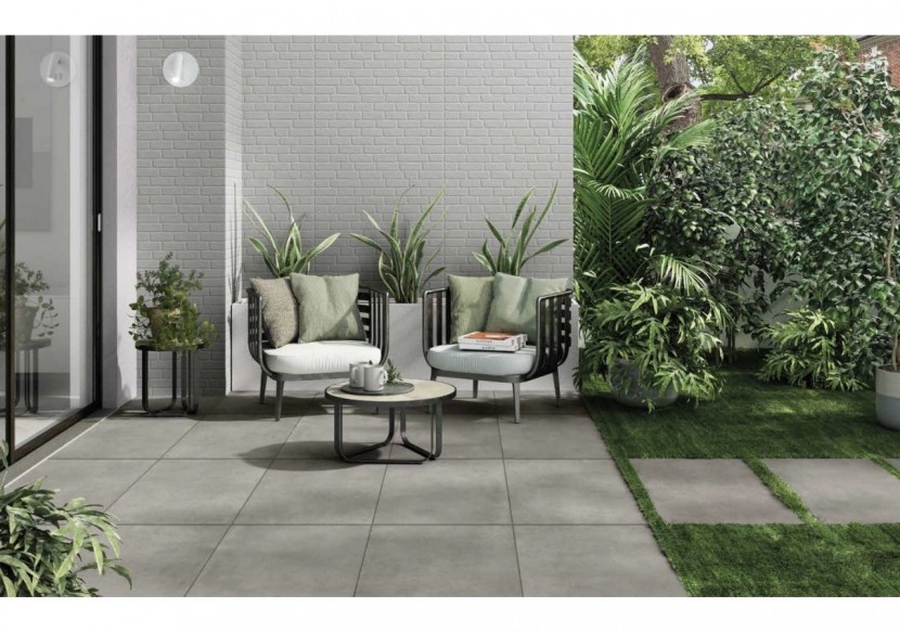 Absolute 60x120 Gris - Carrelage intérieur et extérieur en Grès Cérame émaillé (GS) Rectifié - ABCE60120GYGS