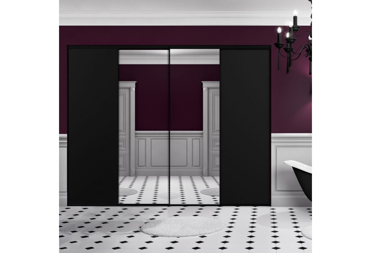 Façade de placard 4 portes coulissante So glam mat - Kazed : Confort'Mat