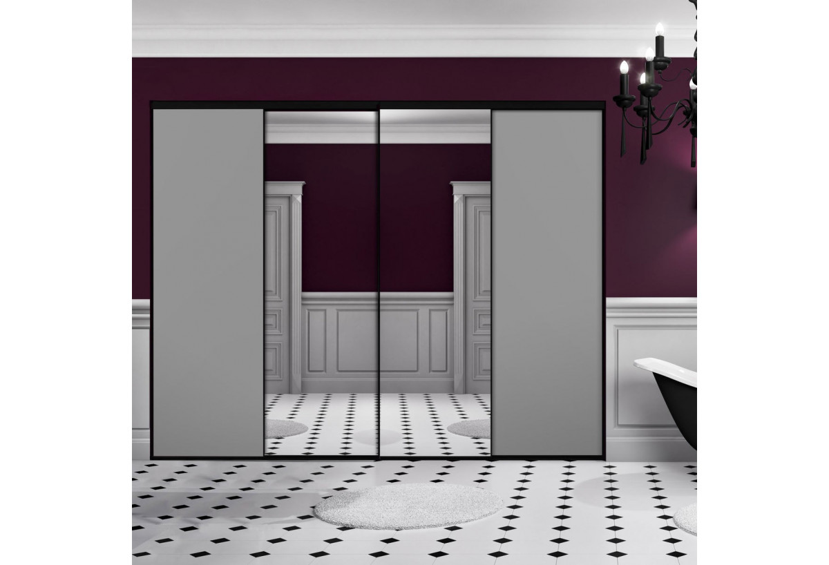 Façade de placard 4 portes coulissante So glam mat - Kazed : Confort'Mat