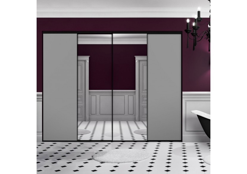 Façade de placard 4 portes coulissante So glam mat - Kazed : Confort'Mat