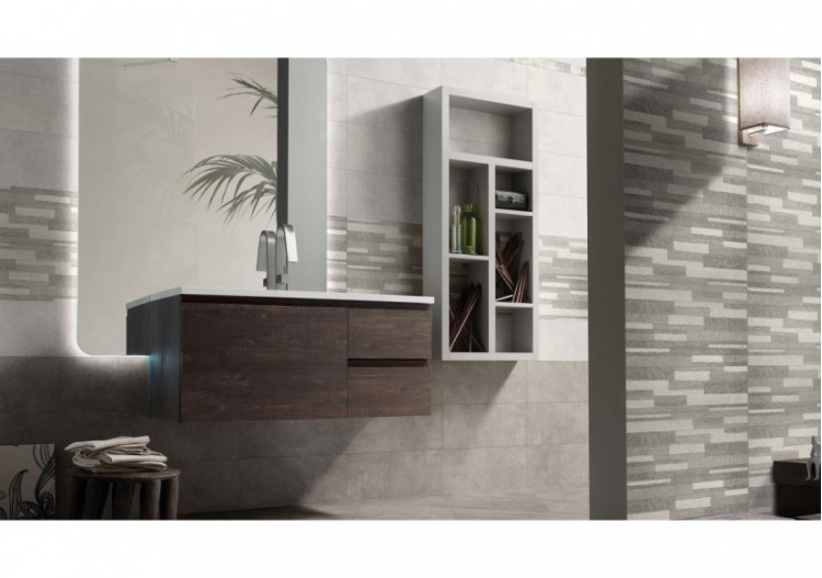 Boston 20x50 Gris - Carrelage intérieur en Grès Cérame émaillé (GS) Naturel - MOMBOAS 2