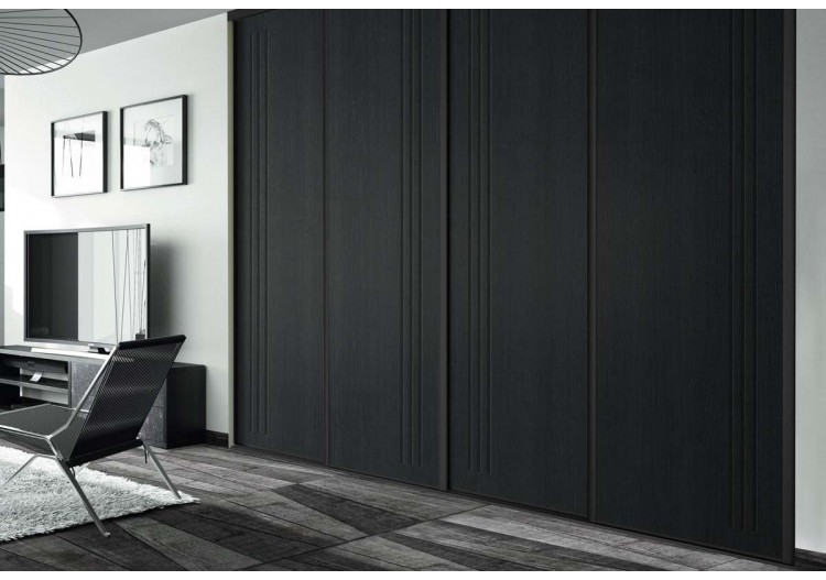 Façade de placard 4 portes coulissante Chef d'oeuvre laqué - Kazed : Confort'Mat