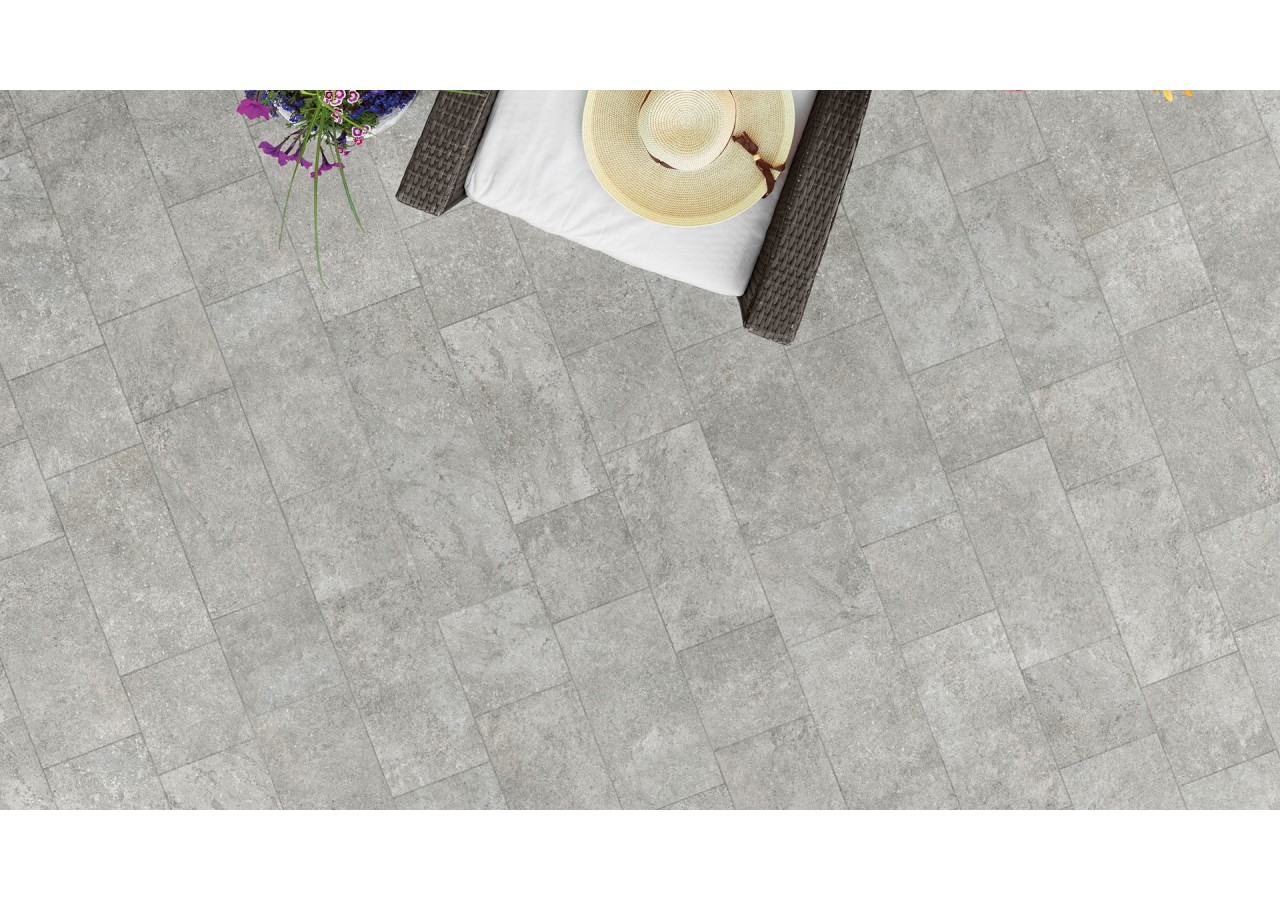 Garden 20x40 Gris - Carrelage intérieur et extérieur en Grès Cérame émaillé (GS) Naturel GRIP - GA40GR