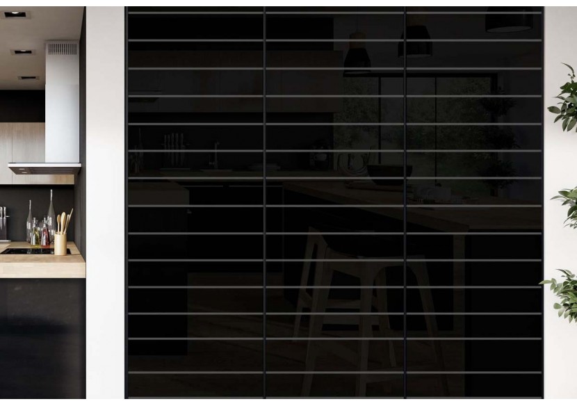 Façade de placard 3 portes coulissante Générique laqué - Kazed : Confort'Mat