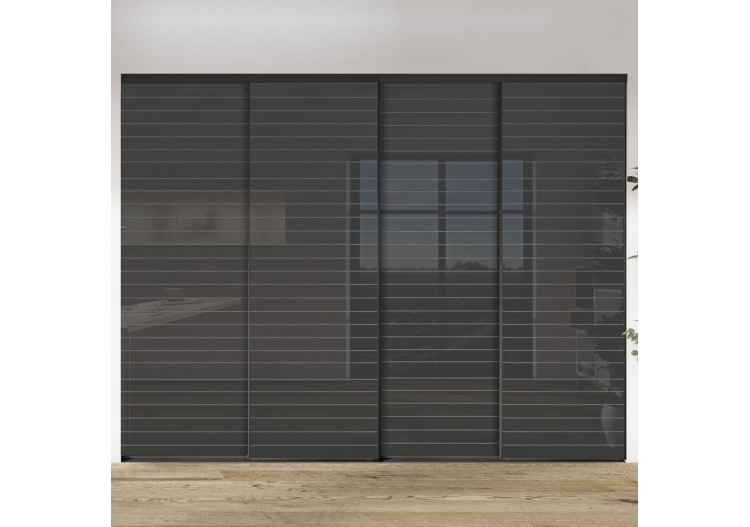 Façade de placard 4 portes coulissante Générique laqué - Kazed : Confort'Mat 2