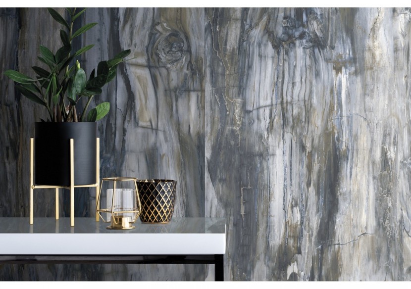 Petrified-Wood 20x120 Bleu - Carrelage intérieur en Grès Cérame émaillé (GS) Rectifié - NPEW20120BL