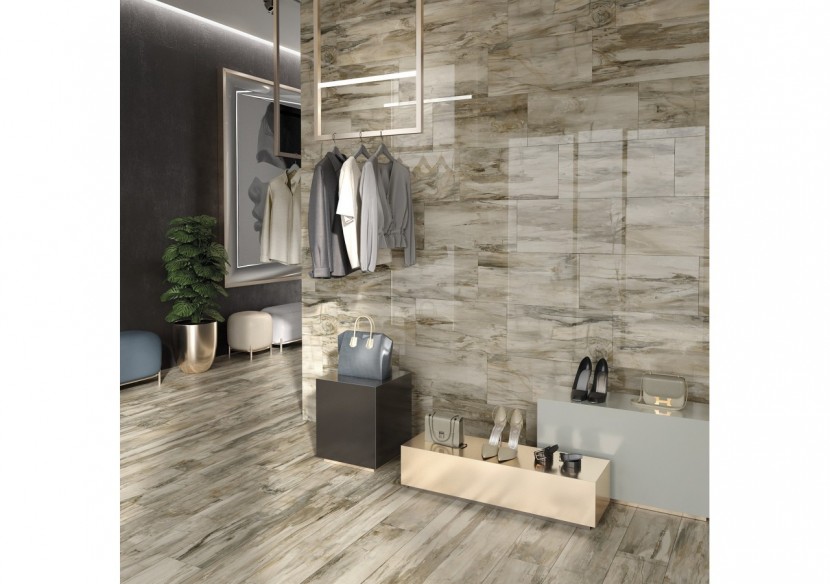 Petrified-Wood 20x120 Naturel - Carrelage intérieur en Grès Cérame émaillé (GS) rectifié poli - PEW20120NAL