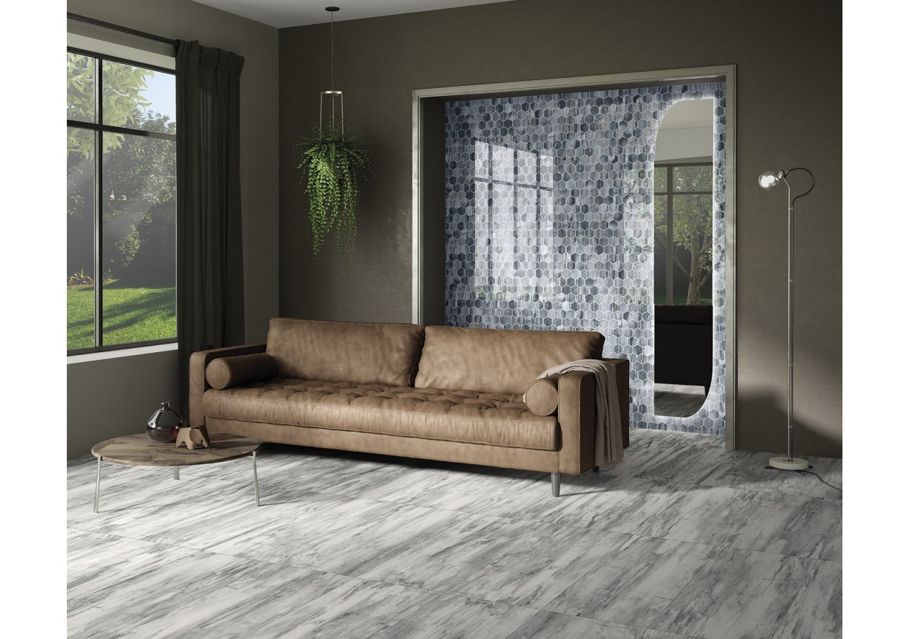 Petrified-Wood 20x120 Blanc - Carrelage intérieur en Grès Cérame émaillé (GS) Rectifié - NPEW20120WH