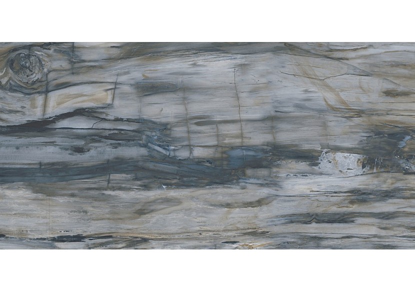 Petrified-Wood 60x120 Bleu - Carrelage intérieur en Grès Cérame émaillé (GS) rectifié poli - PEW60120BLL