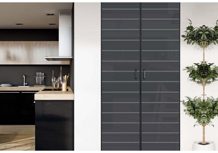 Façade de placard 2 portes pivotante Générique laqué - Kazed : Confort'Mat